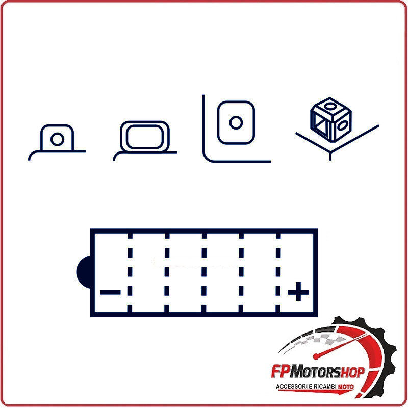 BATTERIA PER MOTO MARELLI MOB10L-A2 SM YB10L-A2 12V 11Ah GILERA DAKOTA YAMAHA