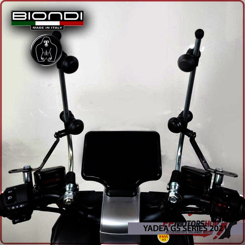 KIT ATTACCHI PARABREZZA SCOOTER PER YADEA G5/G5 PRO G5 S 21> BIONDI 8500481