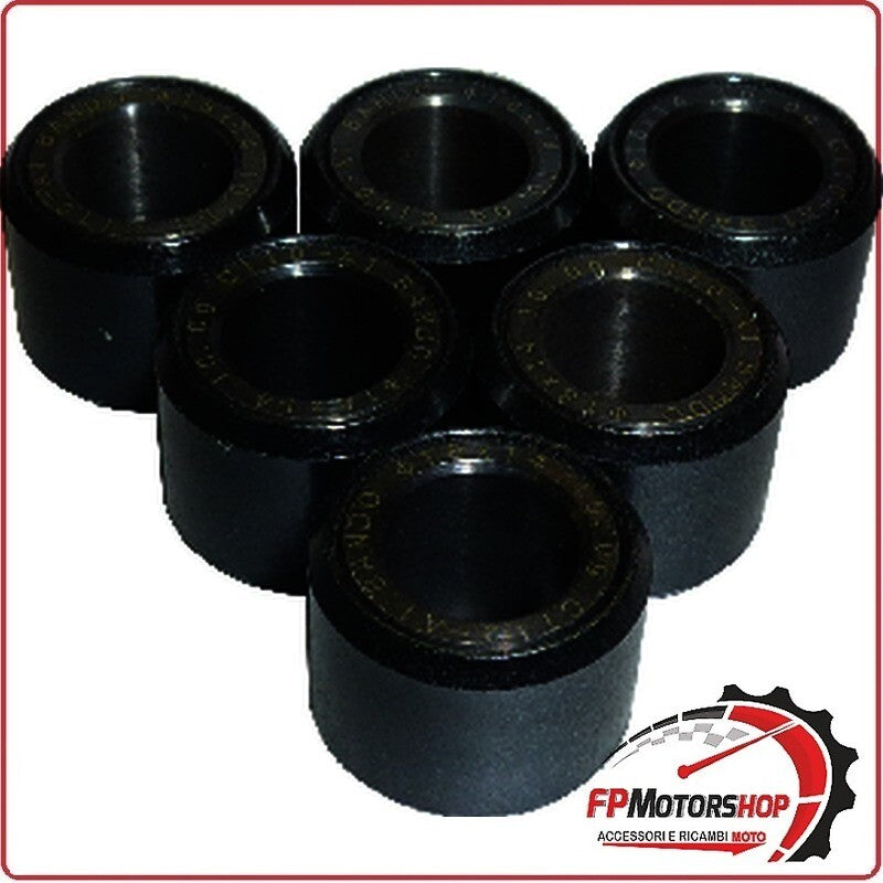 KIT 6 RULLI MASSETTE VARIATORE 18X14 10G PER SCOOTER SYM CITYCOM SYMPHONY BANDO
