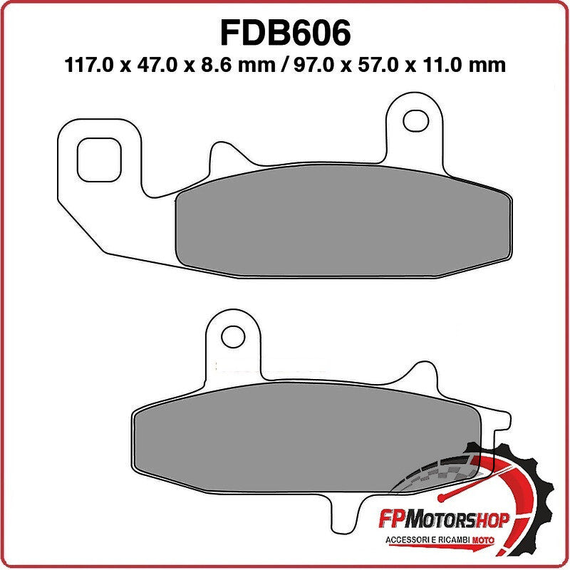PASTIGLIE PASTICCHE FRENI PER MOTO FDB606P SUZUKI DR S BIG 750 89>89 88>88