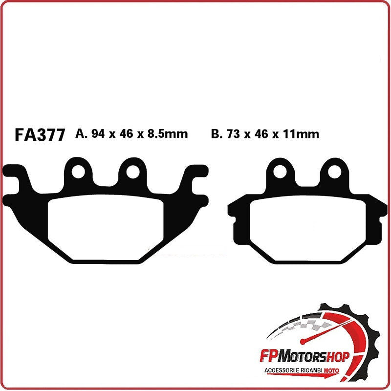 PASTIGLIE PASTICCHE FRENI PER MOTO YAMAHA MT-125 14>21 KYMCO MXU 300 06>21 EBC