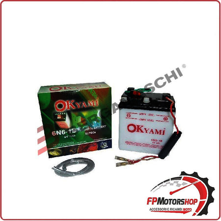 BATTERIA PER MOTO OKYAMI 6N6-1B 6V 6AH 98X57X110MM HONDA CA 200 90