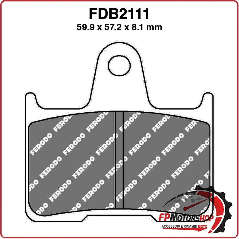 PASTIGLIE FRENI PER MOTO FDB2111P SUZUKI GSX-R 600/750/100 04>11 KAWASAKI ZX7RR