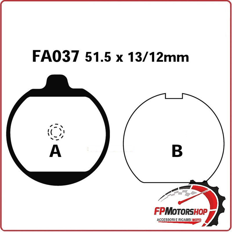 PASTIGLIE PASTICCHE FRENI PER MOTO KAWASAKI Z650/750 76>78 EBC FA037 ORGANICA