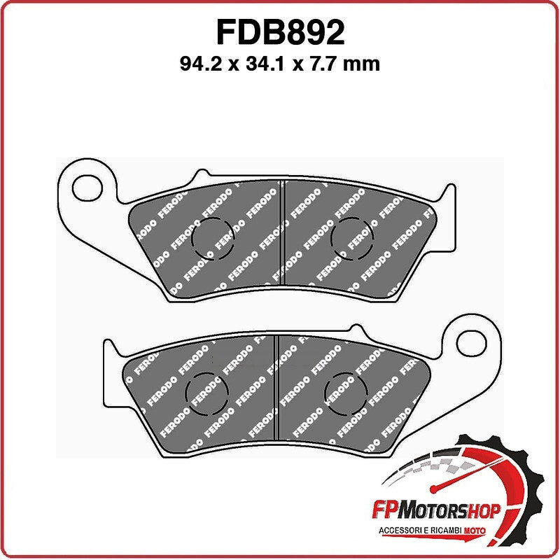 PASTIGLIE FRENI PER MOTO FDB892P BETA RR 4T ENDURO 450/500 12>15 HONDA CR 250 R