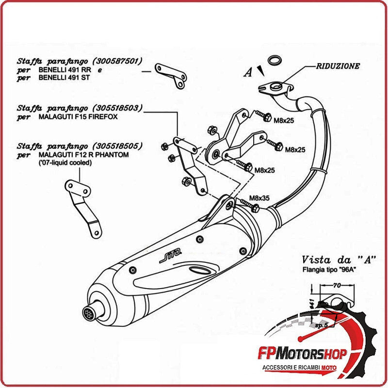MARMITTA SILENZIATORE TERMINALE DI SCARICO SITO PER YAMAHA AEROX 50 97-99 0587