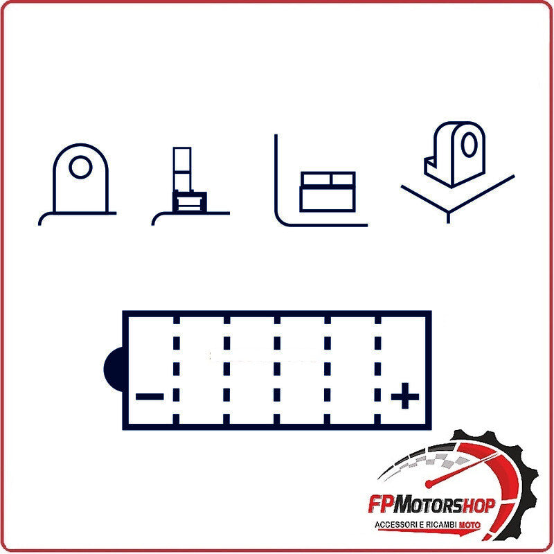 BATTERIA PER MOTO MARELLI MOB9L-A2 SM YB9L-A2 12V 9Ah CAGIVA MITO 125