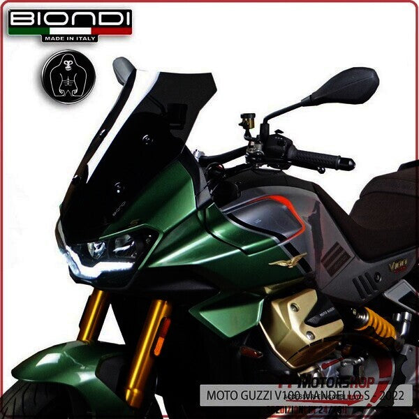 CUPOLINO PARABREZZA PER MOTO GUZZI V100 2022> FUME SCURO TOURING BIONDI 8010425