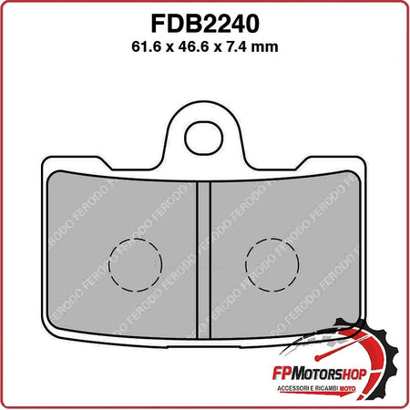 PASTIGLIE FRENO PER MOTO FDB2240ST BUELL FIREBOLT LIGHTNING XB12 R S 1200