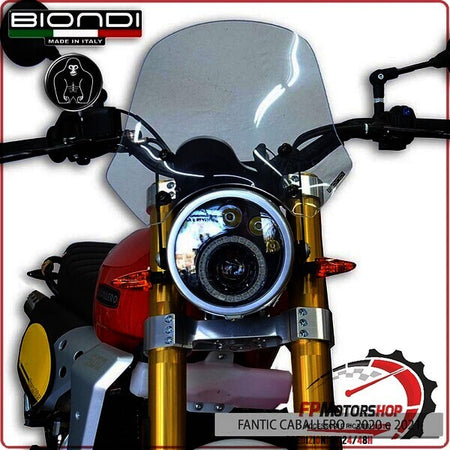 CUPOLINO PARABREZZA MOTO PER FANTIC CABALLERO 250 500 TOURING TRASPARENTE BIONDI