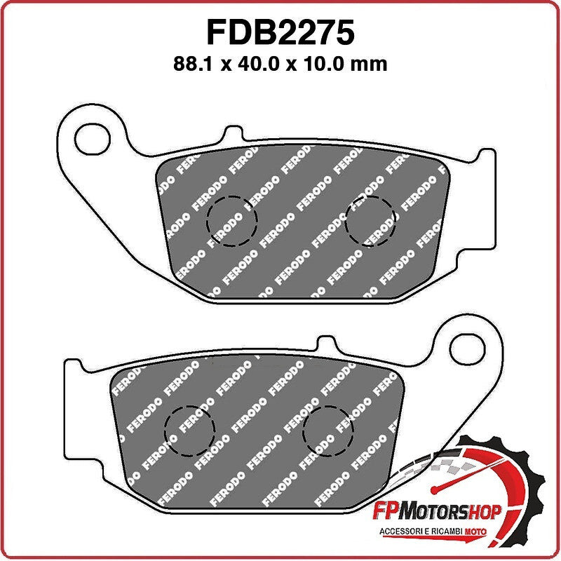 PASTIGLIE FRENI PER MOTO FDB2275P HONDA CRF M SUPERMOTO 250 14>14 RALLYE CBR