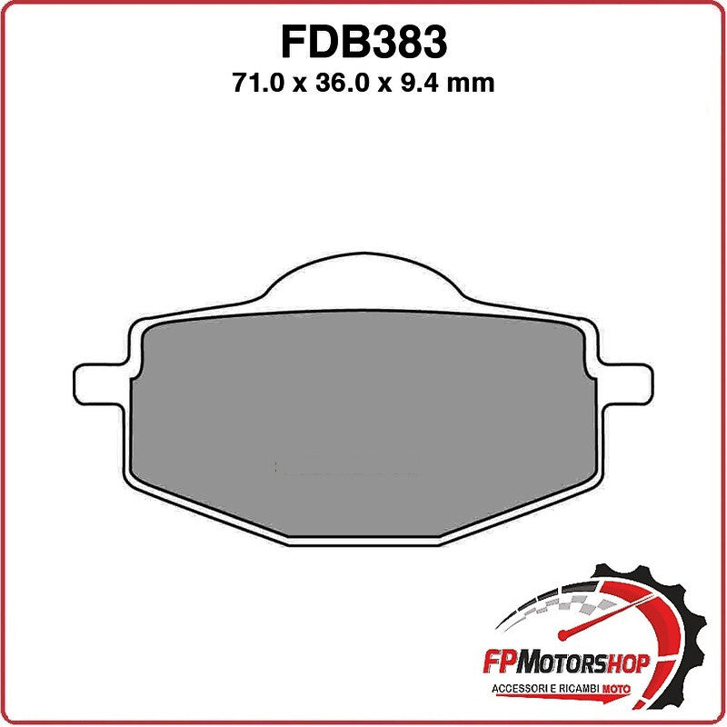 PASTIGLIE FRENO PER MOTO FDB383SG MBK XC FLAME R 125 98 YAMAHA XT660Z TENERE
