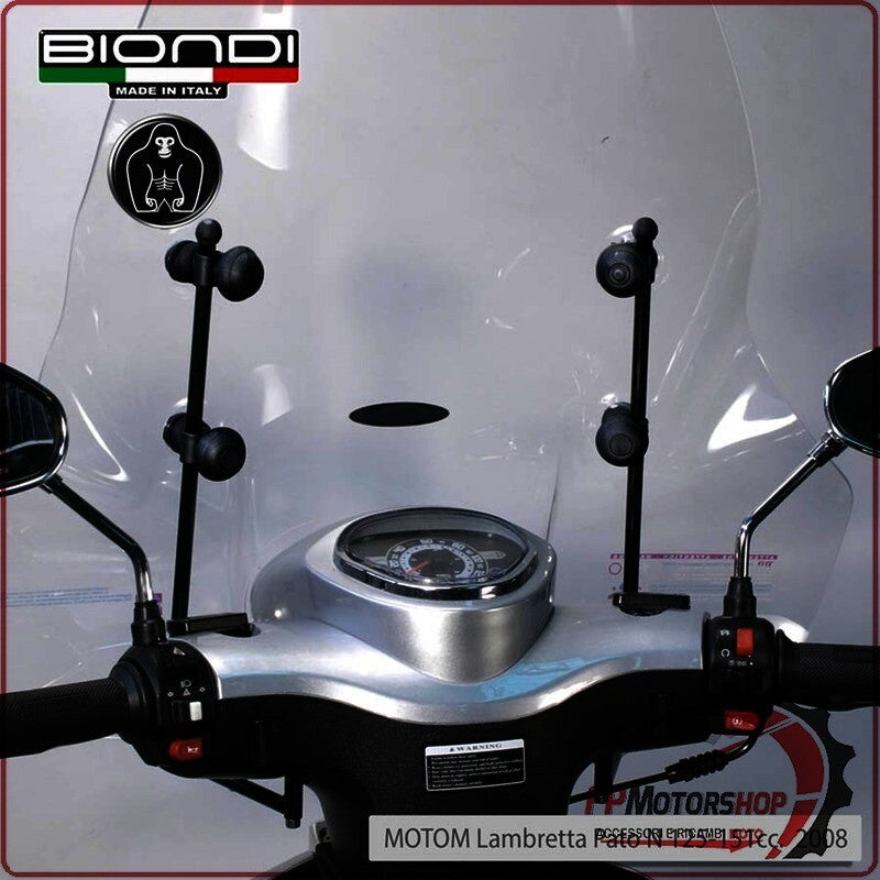 KIT ATTACCHI PARABREZZA PER SCOOTER MOTOM LAMBRETTA PATO BIONDI 8500622