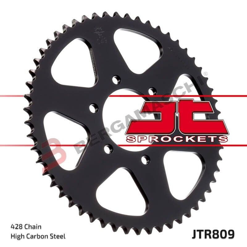 CORONA PER TRASMISSIONE MOTO JT 809 Z53 JTR809.53 53 DENTI ACCIAIO PASSO 428