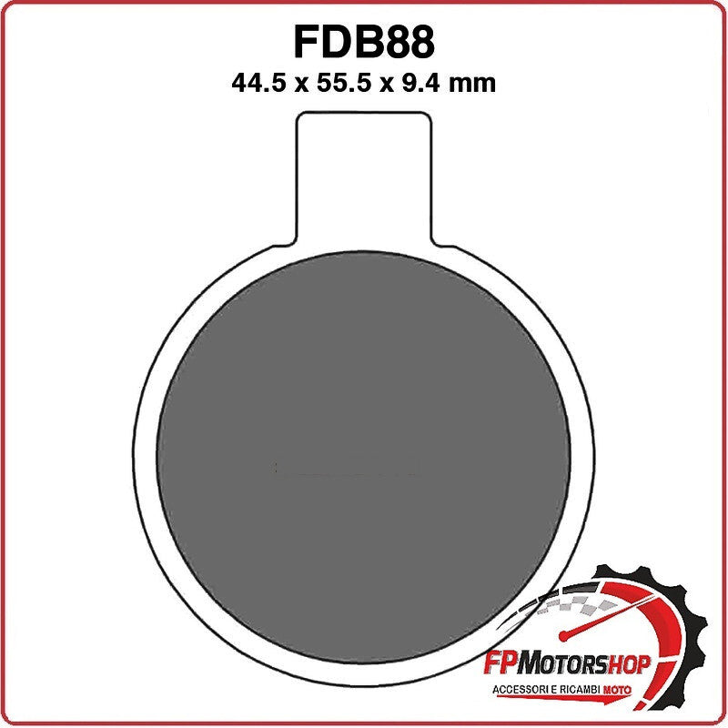PASTIGLIE PASTICCHE FRENI PER MOTO FDB88P NORTON COMMANDO 850 73>77