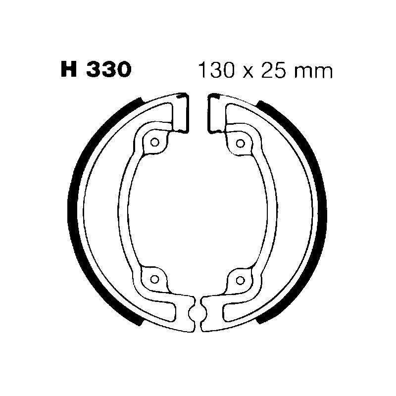 GANASCE FRENO PER MOTO HONDA XL250 R EBC H330 MESCOLA ORGANICA