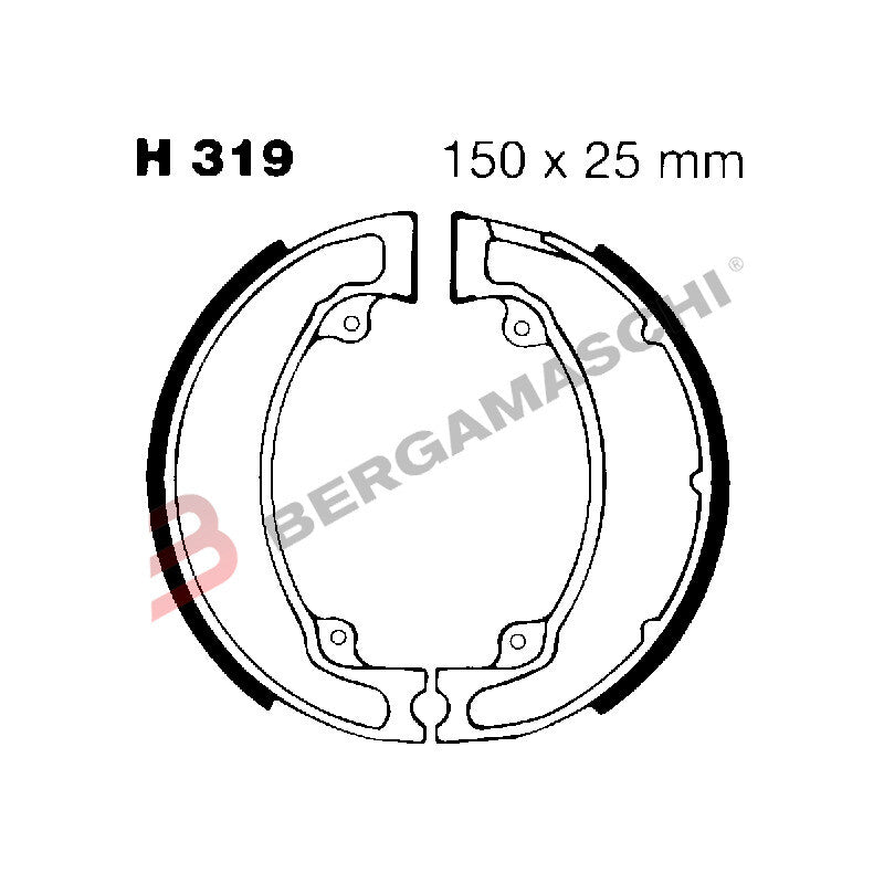 GANASCE FRENO PER MOTO HONDA CR125 R EBC H319 MESCOLA ORGANICA