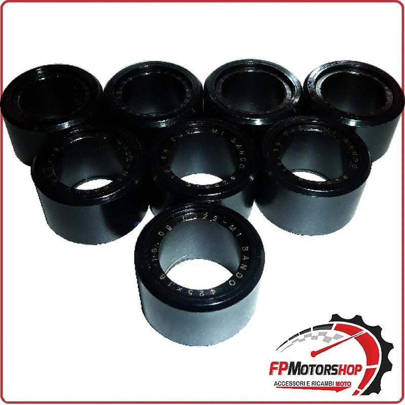 KIT 8 RULLI MASSETTE SCOOTER PER 25X16 16G BEVERLY 350 PIAGGIO 11> VARIATORE