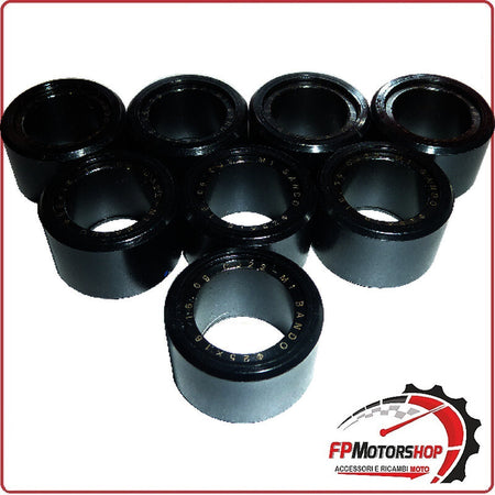 KIT 8 RULLI MASSETTE SCOOTER PER 25X16 16G BEVERLY 350 PIAGGIO 11> VARIATORE