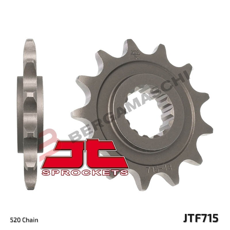 PIGNONE TRASMISSIONE PER MOTO JT 715 Z13 JTF715.13 13 DENTI ACCIAIO PASSO 520