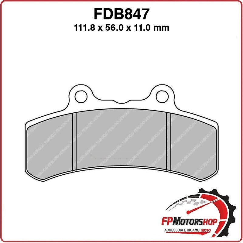 PASTIGLIE PASTICCHE FRENO FERODO MOTO FDB847P PER BUELL M2 CYCLONE THUNDERBOLT