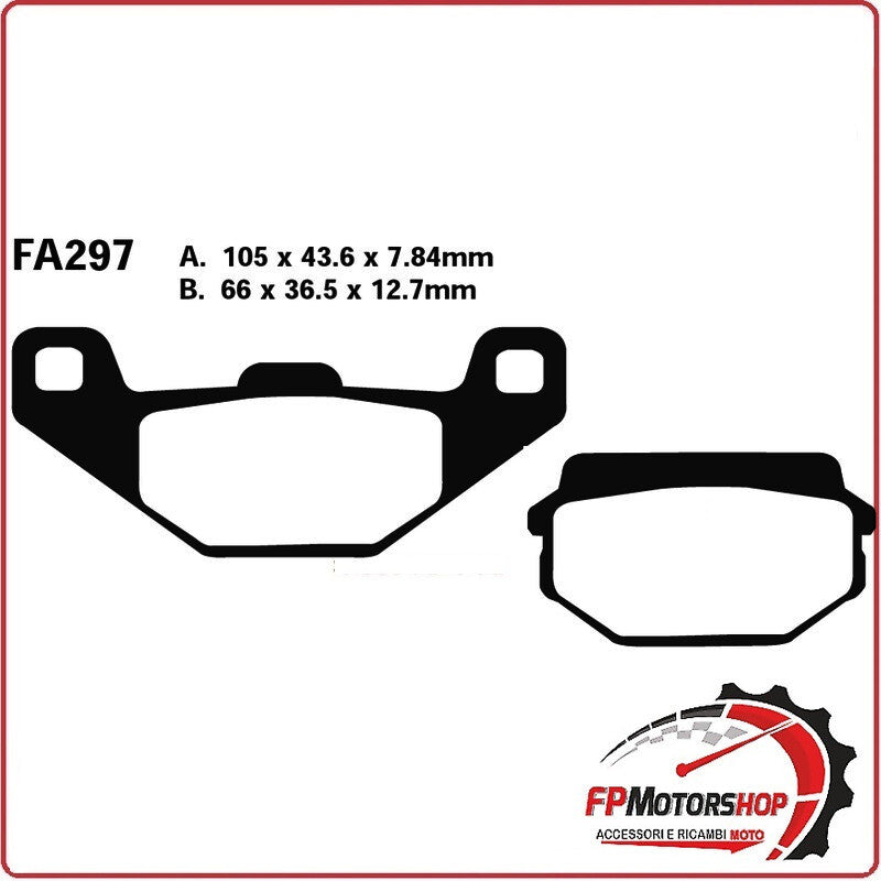 PASTIGLIE PASTICCHE FRENI PER SCOOTER SYM HUSKY 125 ANTERIORE EBC FA297 ORGANICA
