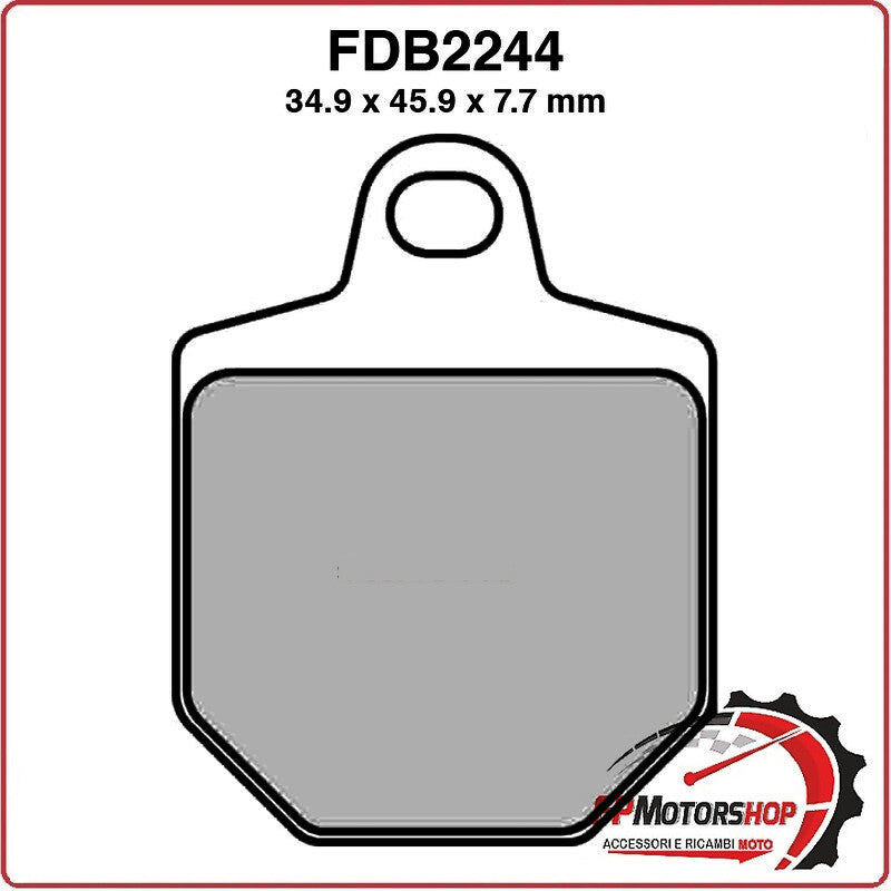 PASTIGLIE PASTICCHE FRENO PER MOTO FDB2244ST HM CRM F 450 08>08 R KTM SMR 450