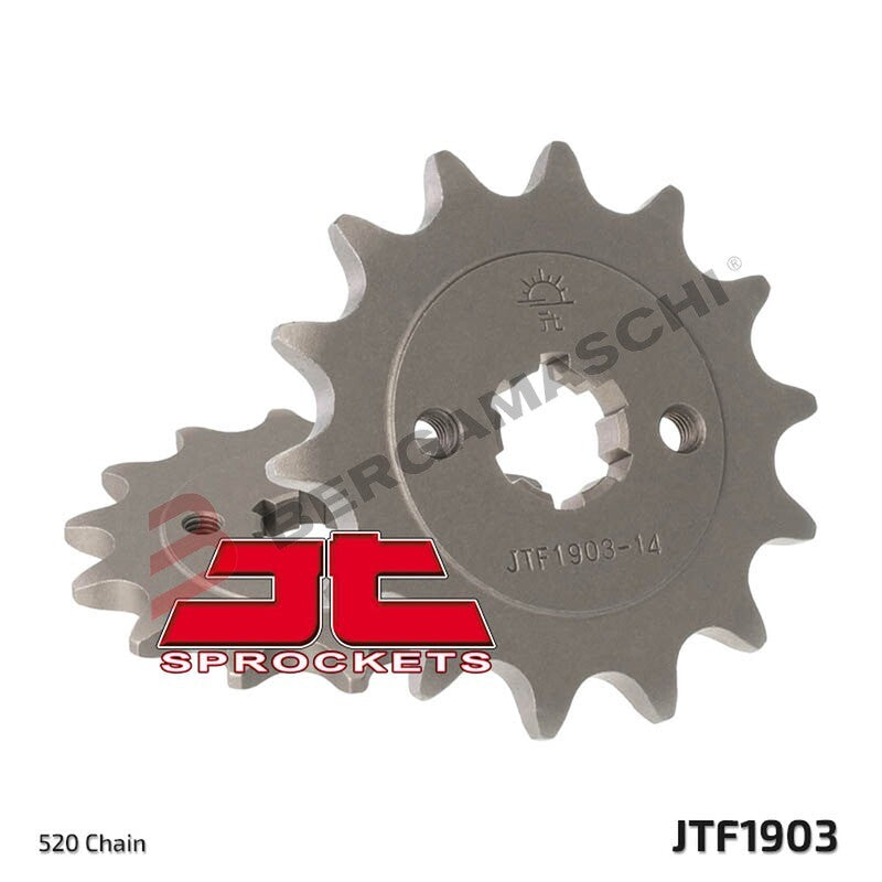 PIGNONE TRASMISSIONE PER MOTO JT 1903 Z14 JTF1903.14 14 DENTI ACCIAIO PASSO 520
