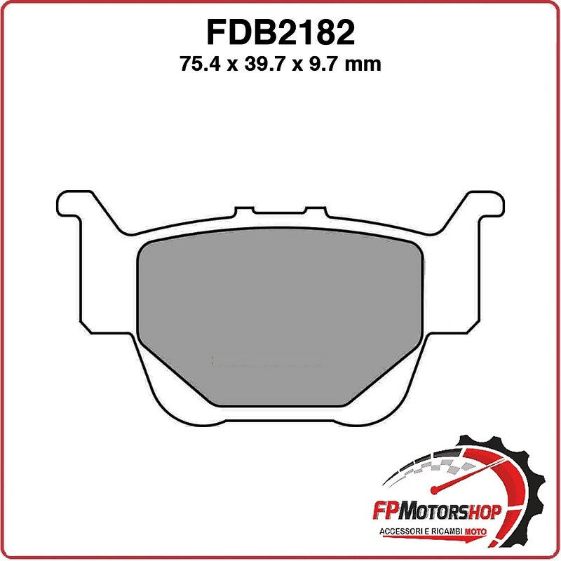 PASTIGLIE PASTICCHE FRENO PER MOTO FDB2182SG HONDA QUAD TRX 450 R 04>09 650/680
