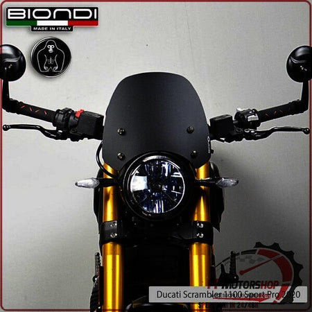 CUPOLINO PARABREZZA MOTO PER DUCATI SCRAMBLER 800 14>2020 1100 2020> FUME CHIARO