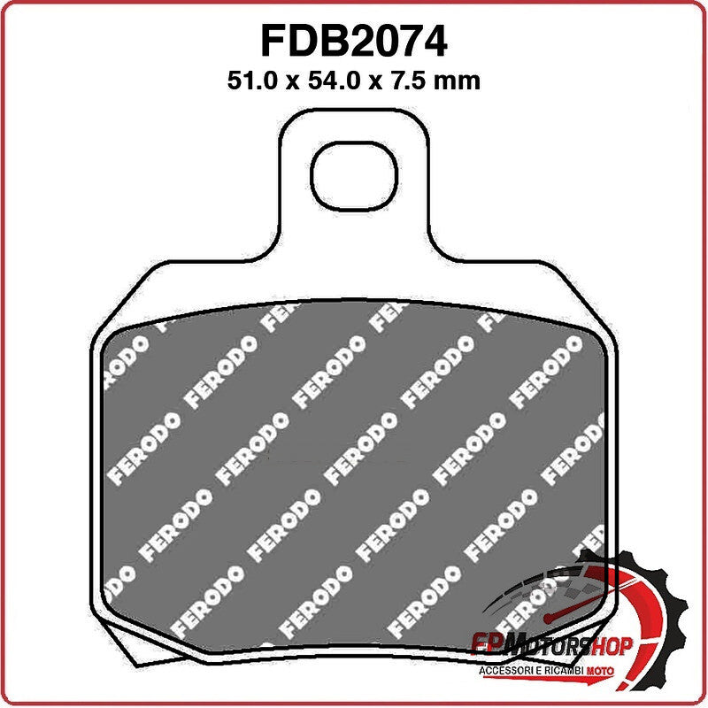 PASTIGLIE FRENI PER MOTO FDB2074EF APRILIA RS 50 06>11 DUCATI MULTISTRADA 1000