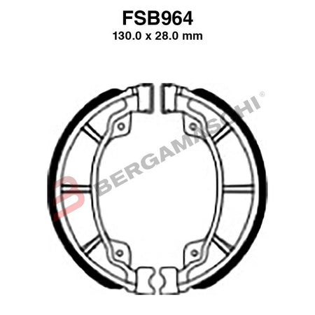 GANASCE FRENO PER MOTO FSB964 SYM SYMPHONY 50/125 4T 09>11 FIDDLE II 125 09>13