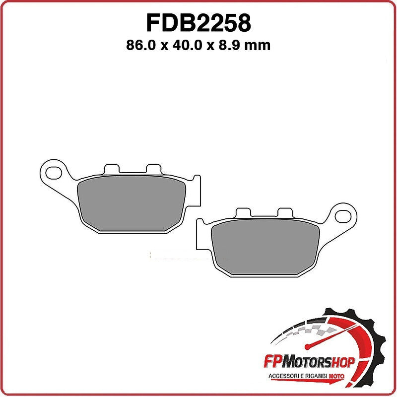 PASTIGLIE PASTICCHE FRENO PER MOTO FDB2258ST HONDA CBR300R 14>17 CBR650F INTEGRA