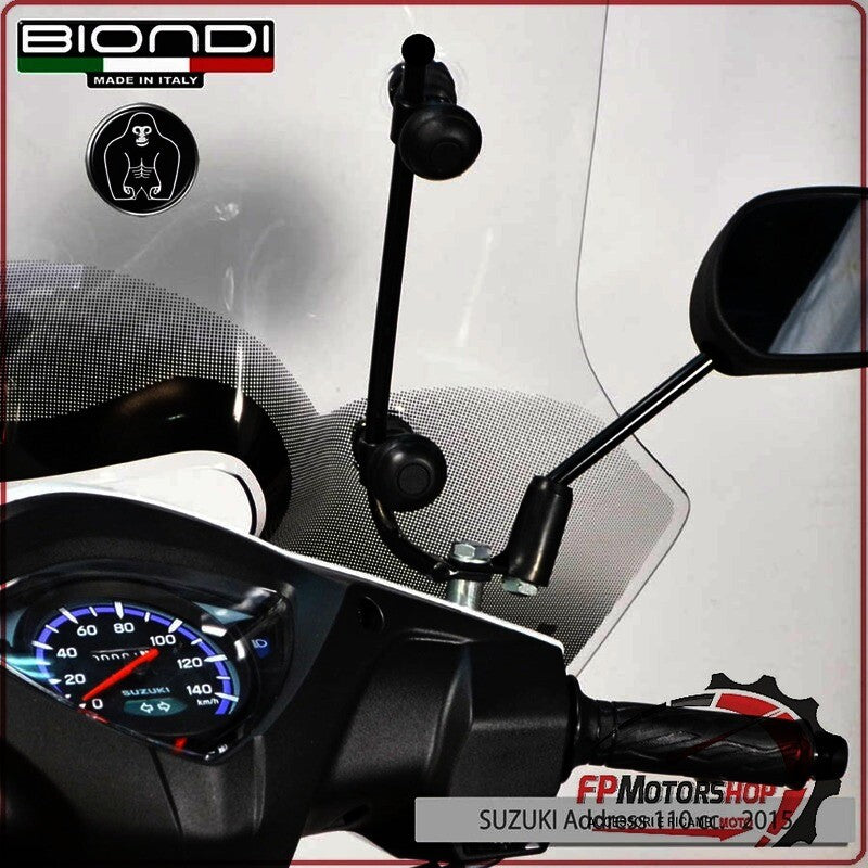 KIT ATTACCHI PARABREZZA PER SCOOTER SUZUKI ADDRESS BIONDI 8500973 110 2015>