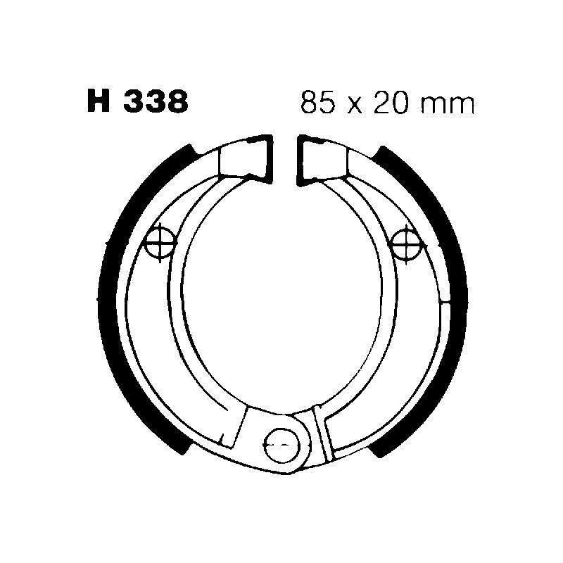 GANASCE FRENO PER QUAD ARTIC CAT POLARIS EBC H338 MESCOLA ORGANICA
