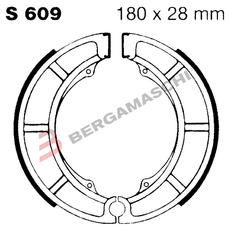 GANASCE FRENO PER MOTO SUZUKI GSX400 EBC S609 MESCOLA ORGANICA