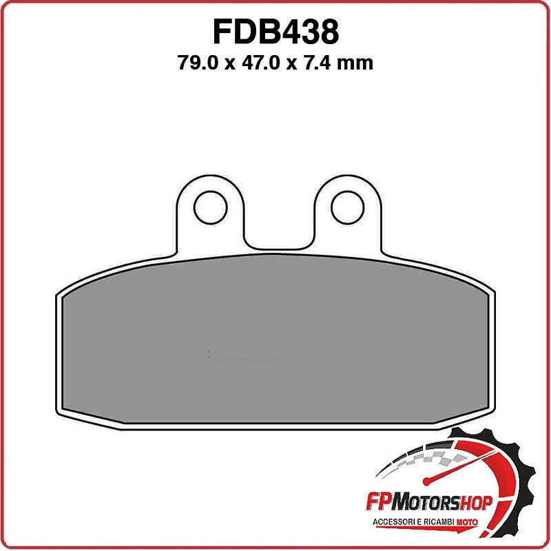 PASTIGLIE FRENI PER MOTO FDB438EF APRILIA ETX 125 86>97 SCARABEO 200 01>07