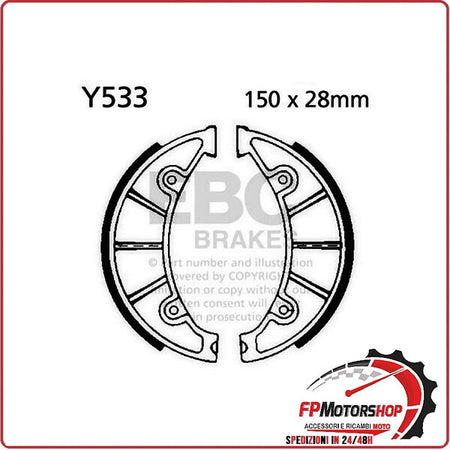 GANASCE FRENO PER MOTO YAMAHA XC125 CYGNUS X POSTERIORE 04>07 EBC Y533 125 04>10