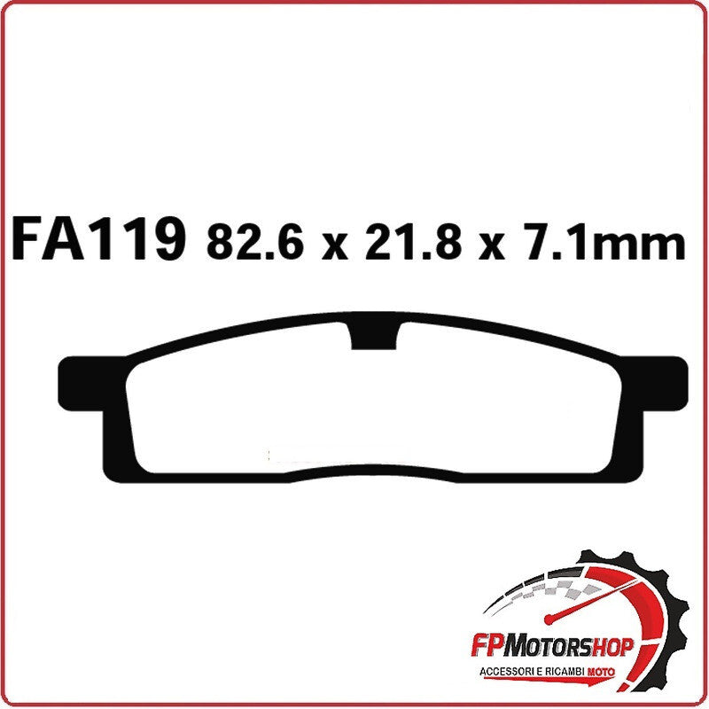 PASTIGLIE PASTICCHE FRENI PER MOTO YAMAHA YZ80 > YZ85 EBC FA119TT ORGANICA