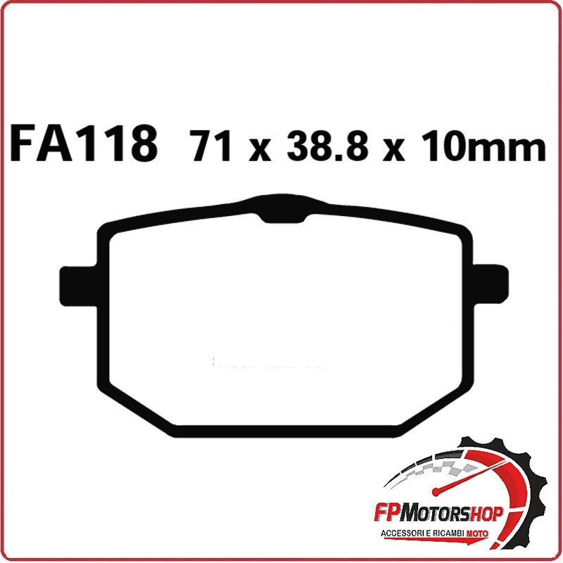 PASTIGLIE PASTICCHE FRENI PER MOTO YAMAHA XT600Z TENERE >90 EBC FA118 ORGANICA