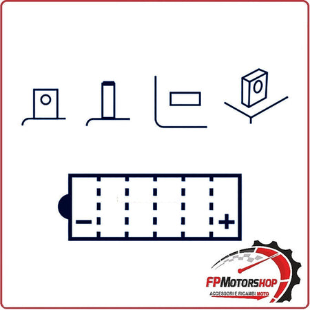 BATTERIA PER MOTO MARELLI MO60 N24L-A-SM Y60-N24L-A 12V 28Ah BMW K100 GUZZI 750