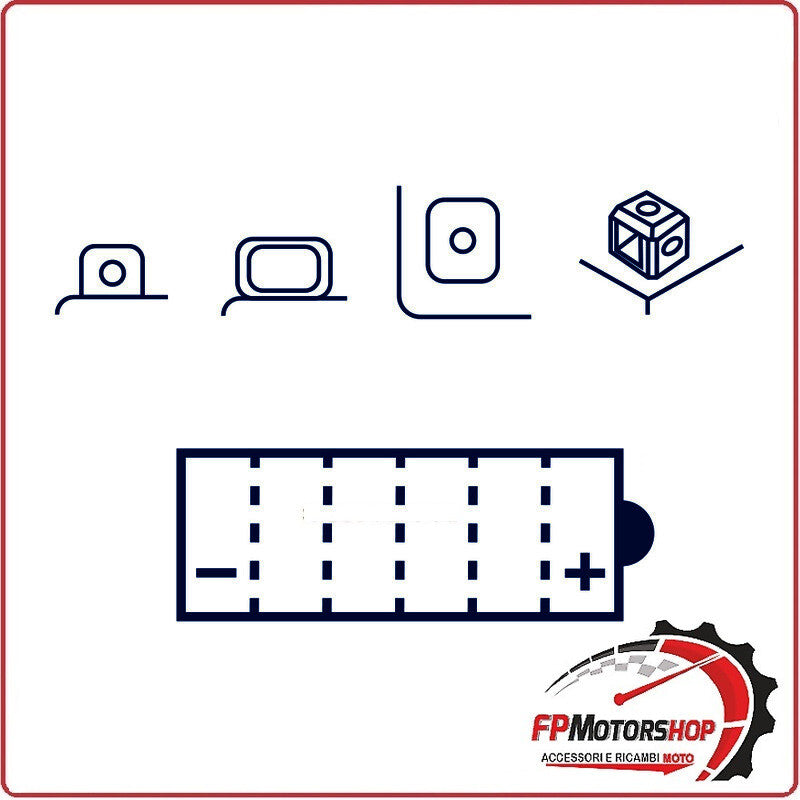 BATTERIA PER MOTO MARELLI MOB30L-B-SM YB30L-B 12V 30Ah HARLEY