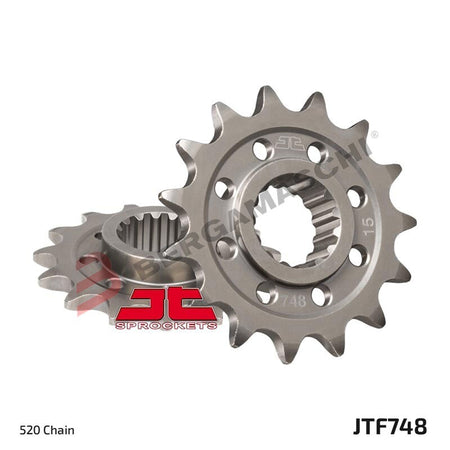 PIGNONE TRASMISSIONE PER MOTO JT 748 Z15 JTF748.15 15 DENTI ACCIAIO PASSO 520