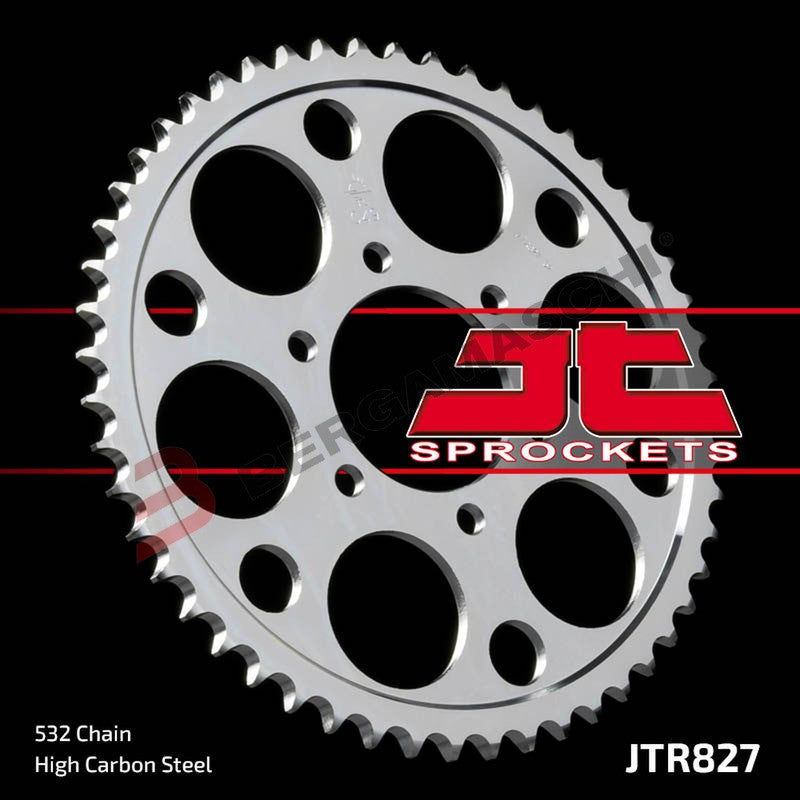 CORONA PER TRASMISSIONE MOTO JT 827 Z44 JTR827.44 44 DENTI ACCIAIO PASSO 532