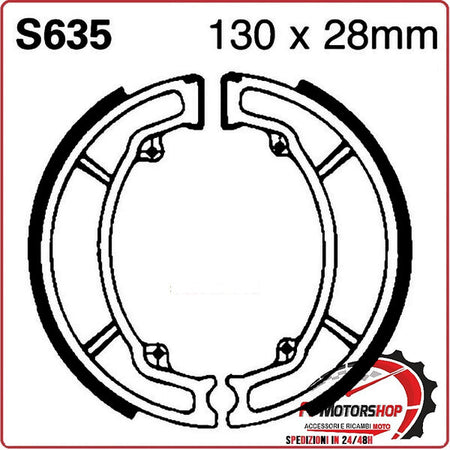 GANASCE FRENO PER MOTO SUZUKI UC EPICURO 125/150 EBC S635 MESCOLA ORGANICA