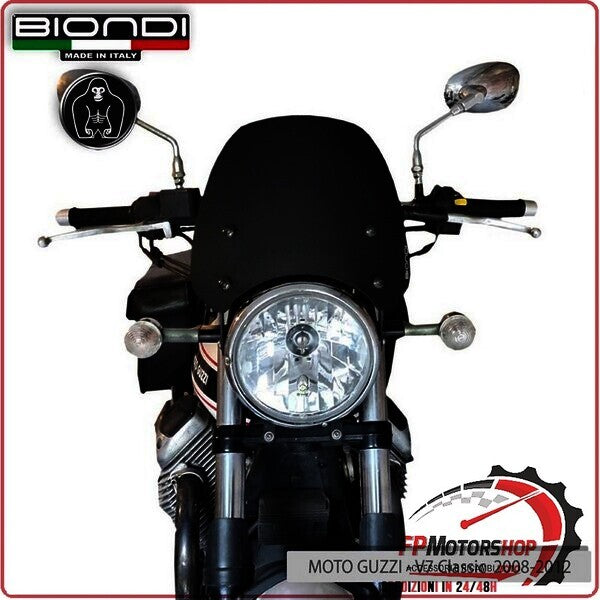 CUPOLINO PARABREZZA PER MOTO GUZZI V7 2008>2020 NERO BIONDI 8010394