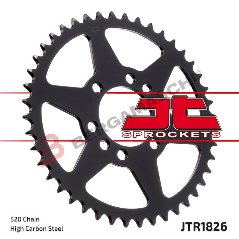 CORONA PER TRASMISSIONE MOTO JT 1826 Z37 JTR1826.37 37 DENTI ACCIAIO PASSO 520