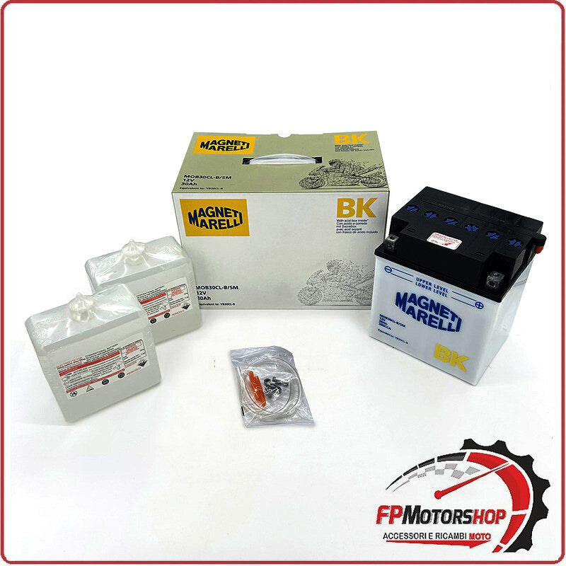 BATTERIA PER MOTO QUAD MARELLI MOB30CL-B-SM YB30CL-B 12V 30Ah BOMBARDIER