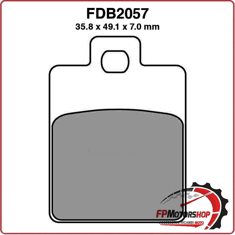 PASTIGLIE FRENI PER SCOOTER FDB2057EF PIAGGIO VESPA LX 50 2T/4T 10 MP3 YOURBAN