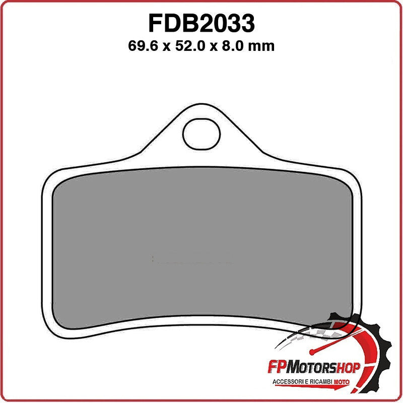 PASTIGLIE FRENO FERODO PER MOTO FDB2033P KAWASAKI Z1000 10>16 ZX10R 08>13